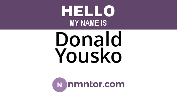 Donald Yousko