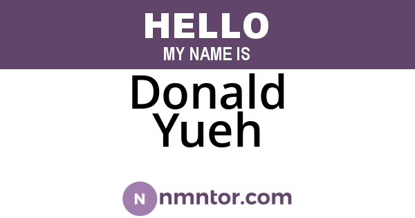 Donald Yueh