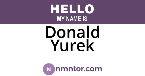 Donald Yurek
