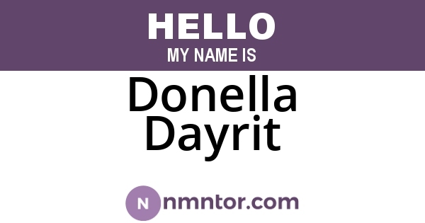 Donella Dayrit