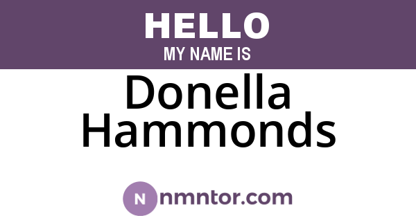 Donella Hammonds