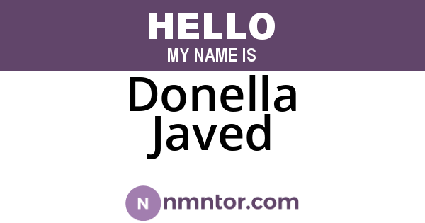 Donella Javed