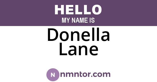 Donella Lane