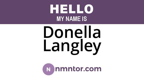 Donella Langley