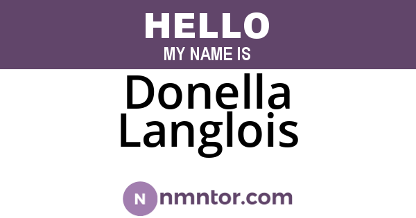 Donella Langlois