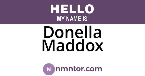 Donella Maddox