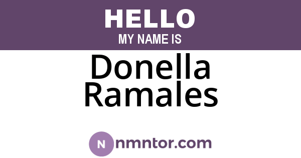 Donella Ramales