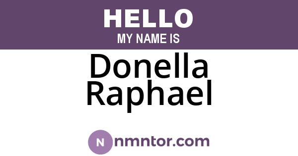 Donella Raphael