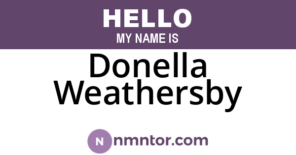 Donella Weathersby