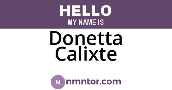 Donetta Calixte