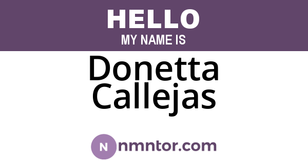 Donetta Callejas