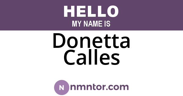 Donetta Calles