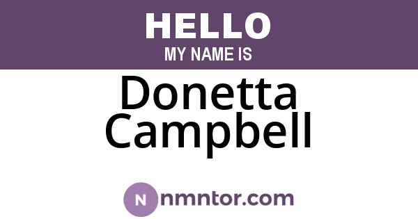 Donetta Campbell