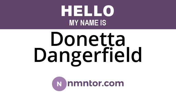 Donetta Dangerfield