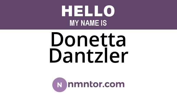Donetta Dantzler