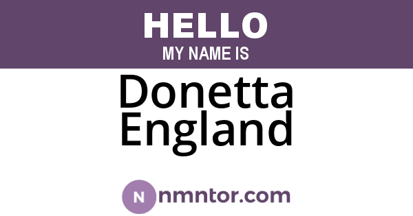 Donetta England