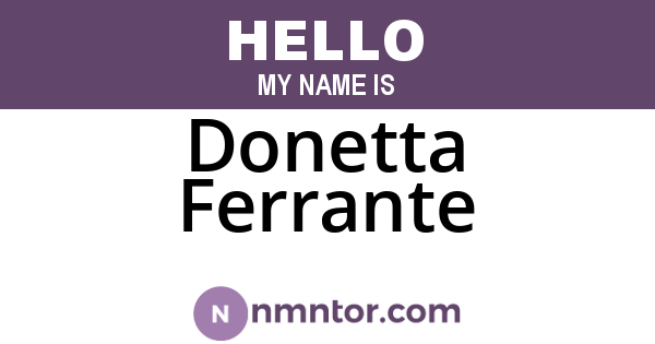 Donetta Ferrante