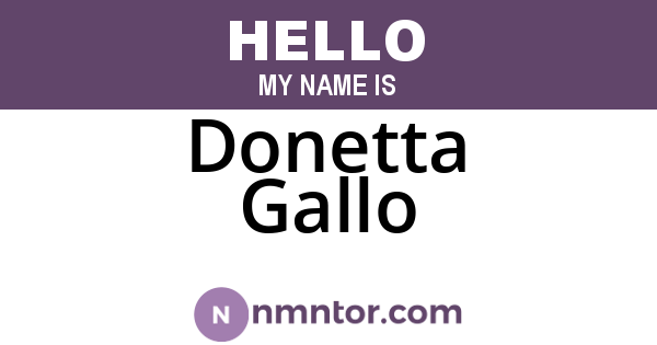 Donetta Gallo