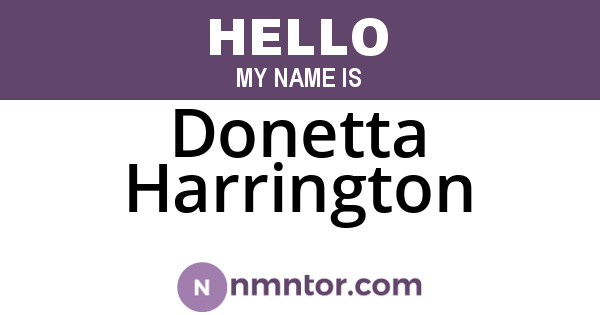Donetta Harrington