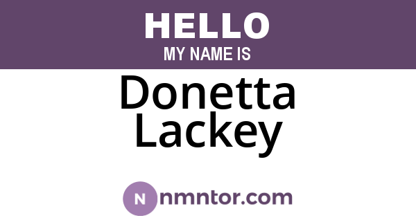 Donetta Lackey