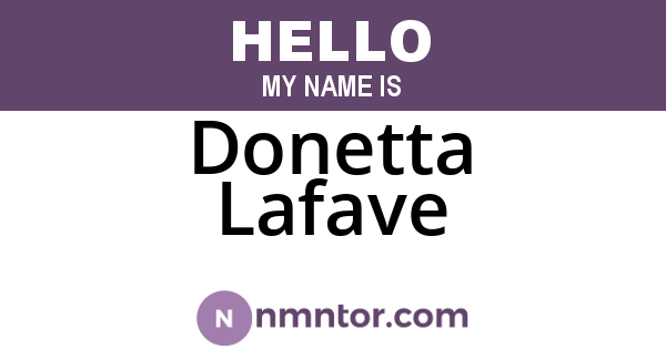 Donetta Lafave