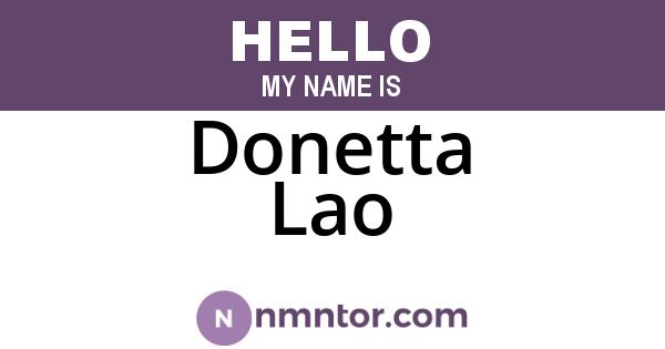 Donetta Lao