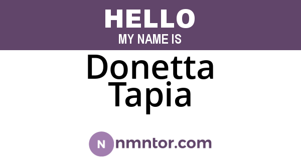 Donetta Tapia