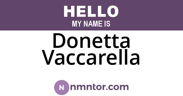 Donetta Vaccarella