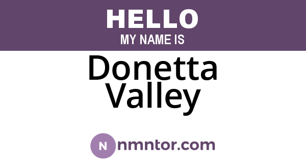 Donetta Valley
