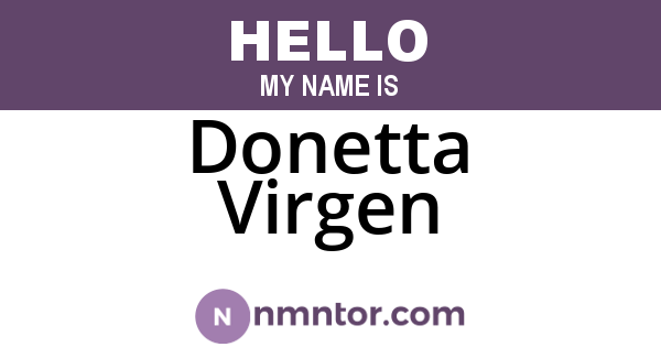 Donetta Virgen