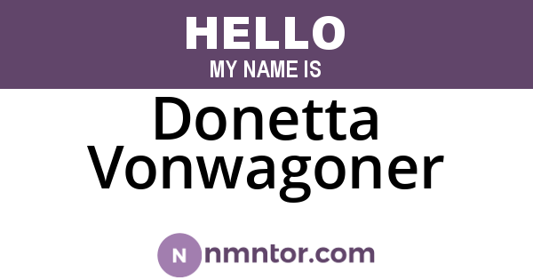 Donetta Vonwagoner