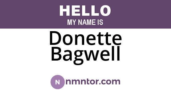 Donette Bagwell