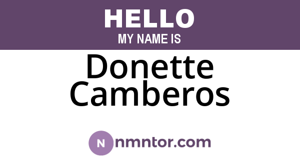 Donette Camberos