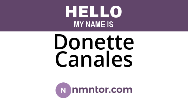 Donette Canales