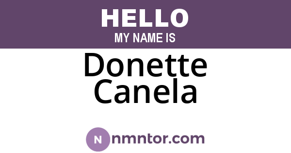 Donette Canela