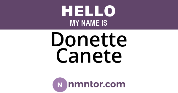 Donette Canete