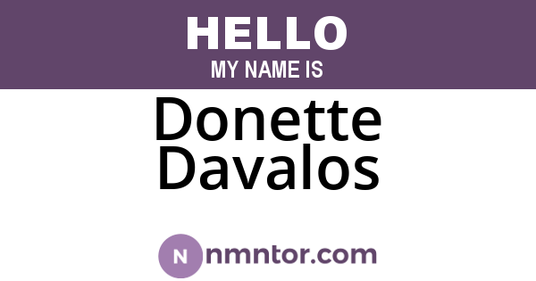Donette Davalos