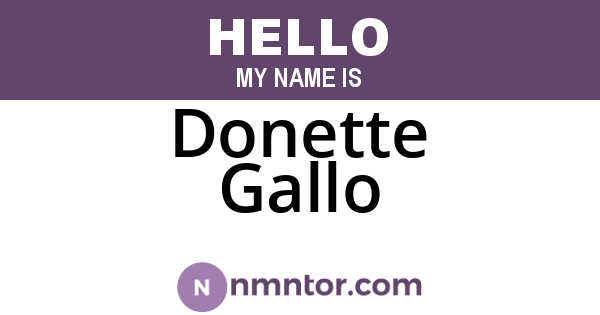 Donette Gallo