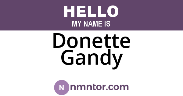 Donette Gandy
