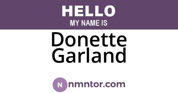 Donette Garland