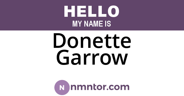Donette Garrow