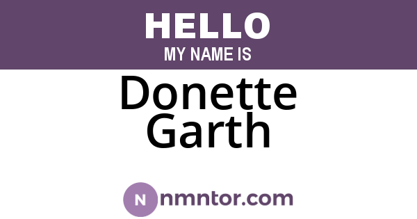 Donette Garth