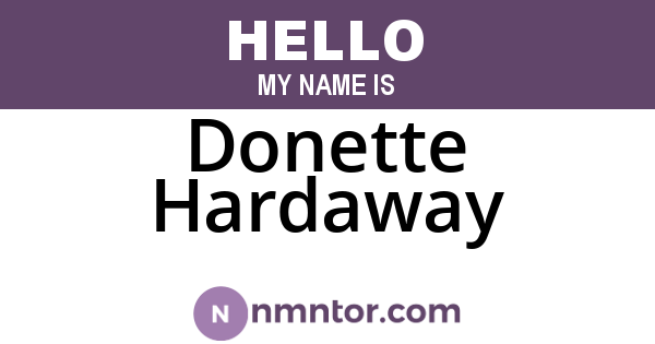 Donette Hardaway