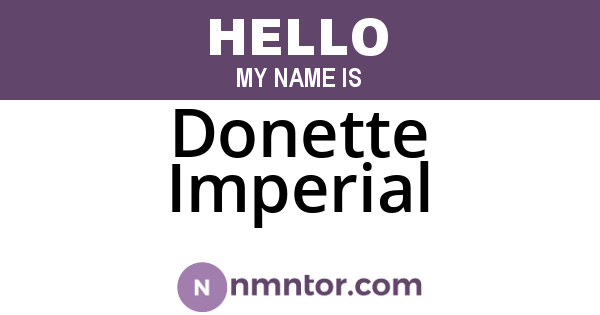 Donette Imperial
