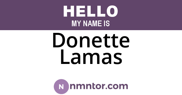 Donette Lamas