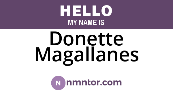 Donette Magallanes