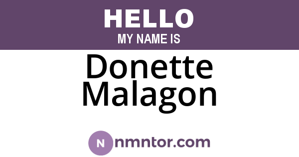 Donette Malagon