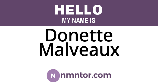Donette Malveaux