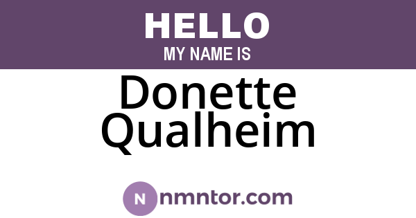 Donette Qualheim