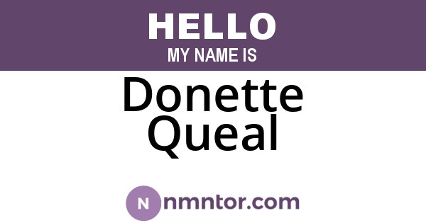 Donette Queal